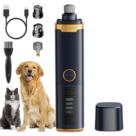 BETOPET Upgraded Dog Nail Grinder Quiet - (45db) 3-Speed Pet Nail Grinder with 2 LED Lights for Large Medium Small Dogs/Cats, Electric Dog Nail Trimmer with Dust Cap, Dark Blue