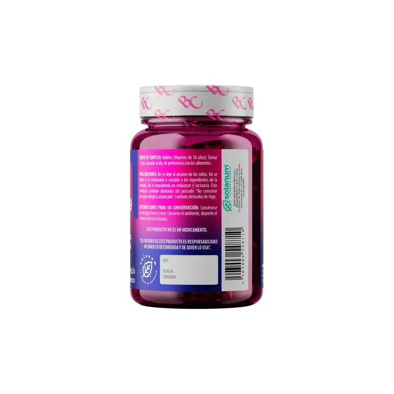 Solanum Omega 3,6,9 Triplex, Linaza, Rimula, 60caps - Sin sabor