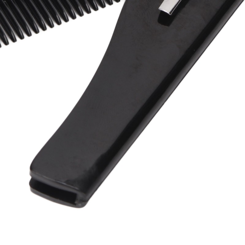 10Pcs Folding Comb Black Fine Teeth Durable Plastic Pocket Size