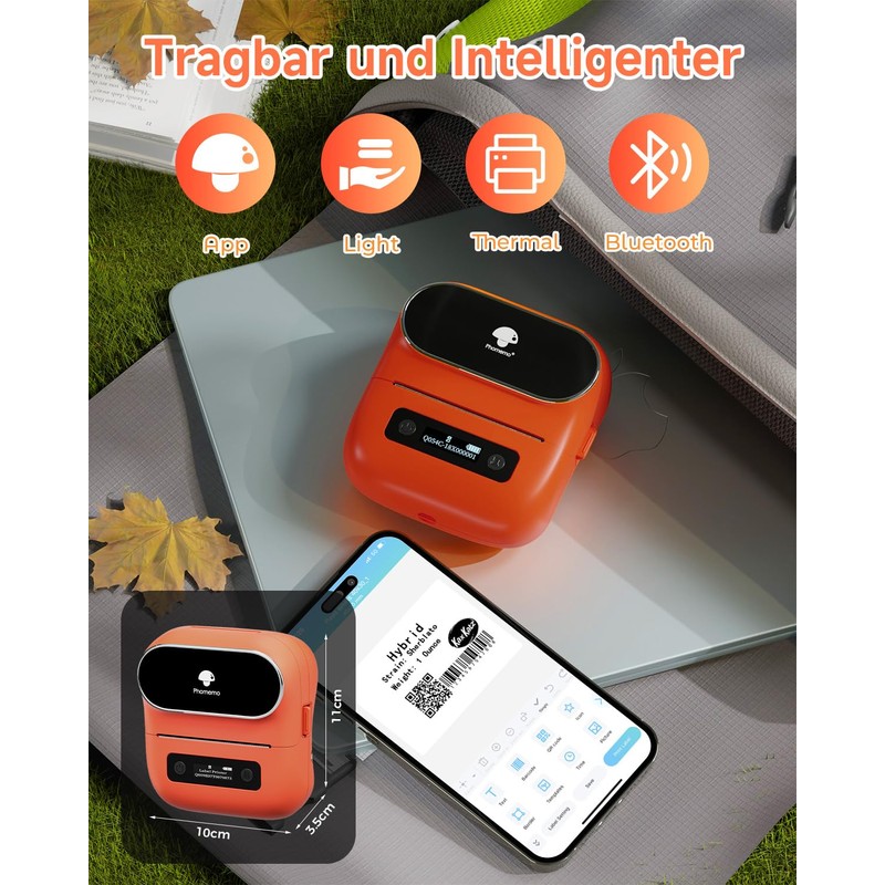Phomemo M220 Bluetooth Label Printer, Portable Thermal Labelling Device, Upgrade