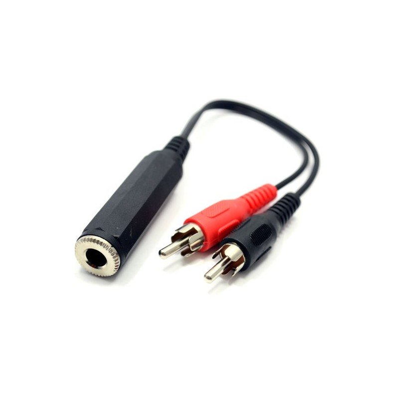 kenable Pro Signal 2 x Phono Plugs to MONO 6.35mm