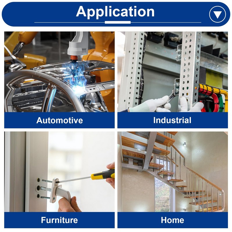 Tnisesm 40Pcs M8 Rivet Nut with Rivet Nut Installation Tool,