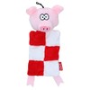 AB TOOLS Dog Squeaky Squares Pig Festive Plush Play Toy