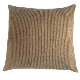ANDINO ALPACA 100% Alpaca Cushion Covers - 50x50cm Alpaca Wool Pillow Case, Fine Knitting Throw Pillow- Luxury Alpaca Gifts for Women & Men, Sustainable Bolivian Alpaca Bedding (1, Brown)