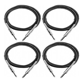 Cable Para Guitarra Plug 6.35mm 2 Metros Markimton 4pzas