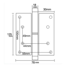 Ranbo Stainless Steel Heavy Duty Spring Loaded Door Butt Hinge,Automatic Closing/Soft Closer/Adjustable Tension/Support Buffer gate 5 X 3 inch Brushed Chrome(1 Pair) Thickness 2.9 mm (Black)