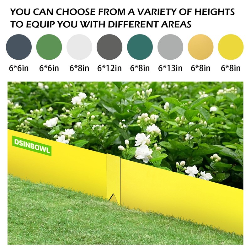 Landscape Edging Kit, Galvanized Steel Edging Landscape Lawn Edging Powder