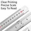 Stainless Steel Rulers, 2 Pack 40cm Metric Imperial Precision Ruler