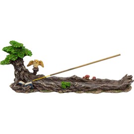 Kheops International Green Man with Owl Incense Holder Polyresin Collectible
