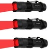 3 Pack Zoomable Long Range Red Hunting Light Flashlight Torch