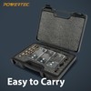 POWERTEC Complete Doweling Jig Kit w/ 1/2",3/8",1/4" Cobalt M-35 Drill