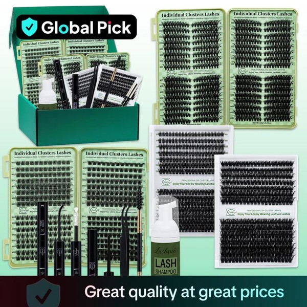 1584pcs D Curl 10 Styles DIY Eyelash Extension Kit, Mix