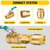 [2-Pack] APLWY 1/2" Female NPT x 1/2" Male NPT Brass