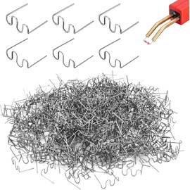 sunnilly Plastic Welding Machine Clips, Pack of 1000 Plastic Welding Device, Welding Rods Clamps 0.8 mm / 0.6 mm Welder Staple Clips, Bumper Repair Kit, for Car Bumper Hot Clips