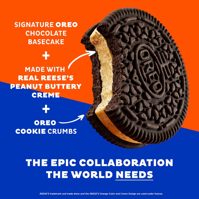 OREO REESE'S Peanut Buttery Creme Chocolate Sandwich Cookies, Limited Edition,