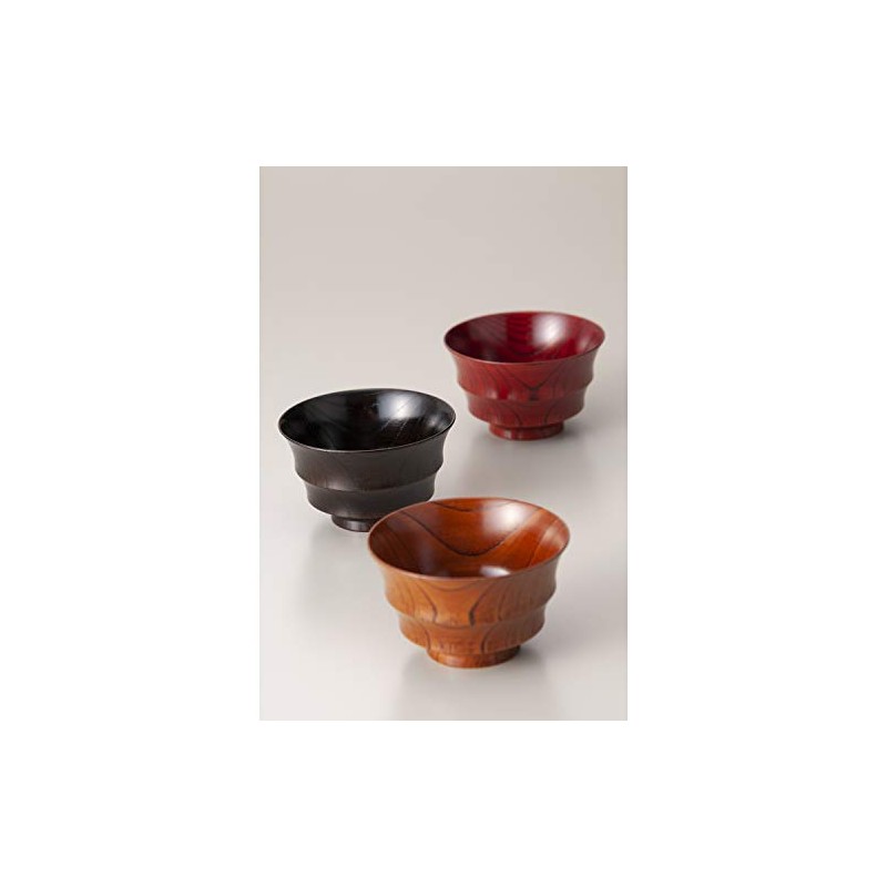 Yamanaka Lacquerware SX-0575 Wooden Cup with Cosmetic Box, 2.8 Keyaki,