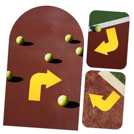 Kisangel 4pcs Logo Plate Sports Tennis Court Markers Arrow Angle Training Markers Floor Marker Carpet Marker Flat Marker for Training Arrow Angle Training Sign Training Marking Pads