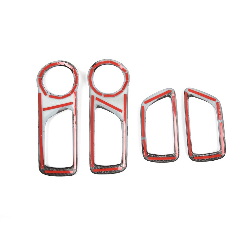 momocar ABS Carbon Fiber Door Inner Handle Bowl Frame Trim