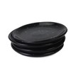 roro 5 Inch Ceramic Handmade Canape Luncheon Plates, Glossy Black