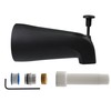 Westbrass E531DUS-62 Universal Fit 5-1/4" Diverter Tub Spout, Zinc, Matte