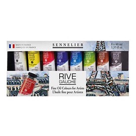 Sennelier Rive Gauche Fine Oil Colour for Artists, 8 Colours, 40 ml Each (10-130313-2)