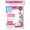 Simply Soft Premium Organic Cotton Rounds, 100 Count (Pack of