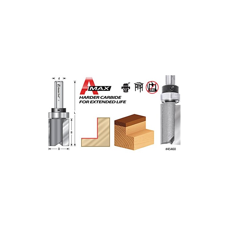 Amana Tool 45366 Carbide Tipped Flush Trim Plunge Template 3/4
