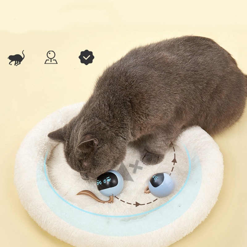 Cat Active Rolling Ball Colourful Light Circularly Charging Electric Automatic