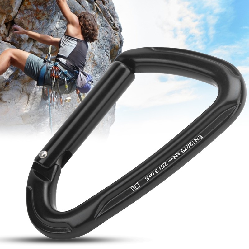 DType Mountaineering Carabiner Elastic Buckle Wear Resistant 25kN Bearing Climbling