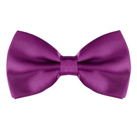 Allegra K Men's Bowtie, Bowtie, Ribbon, Formal, Wedding, School Entrance Ceremony, Adult, Adjustable, Solid Color,, purple red