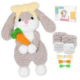CODGP Kit de ganchillo para principiantes, kit de ganchillo de 15.7 pulgadas, kit de inicio de ganchillo para niños, regalo para adultos y niños con juegos de hilo, kits de Amigurumi con tutoriales en