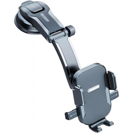 LXQTAO New Waterfall Suction Car Mount – Versatile Car Phone Holder for Smartphones, Applicable for Phone Widths 5.8-9CM – Streaked Black Universal Waterfall Phone Car Mount