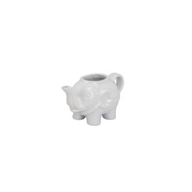 BIA Cordon Bleu Elephant Creamer - Porcelain Animal Shaped Milk Jug, Microwave & Dishwasher Safe - 11oz Decorative White Pitcher for Coffee, Tea & Tabletop Decor - Elephant Kitchen Accessory
