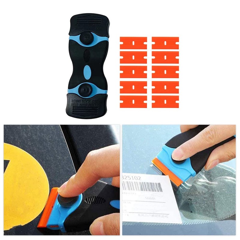 Glass Ceramic Hob Scraper Plastic Scraper Double Edged Safety Cleaning