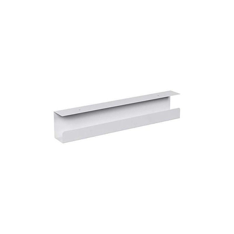 Monoprice Under Desk Cable Tray - Steel with Power Supply