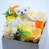 Bubble Flower Bear Box, Soap Flower Arrangement, Bear Plush, Rose,