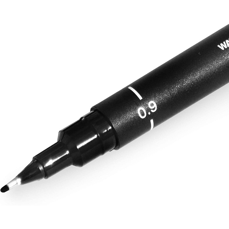 Uni Pin Fineliner Drawing Pen - Black Ink - 0.9mm