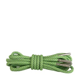 VASGO Iron Head Round Shoe Laces Reflective for Sport Casual Trainer Sneaker 10 Different Lengths Thick 12 Colors (43inch/110cm, Green)