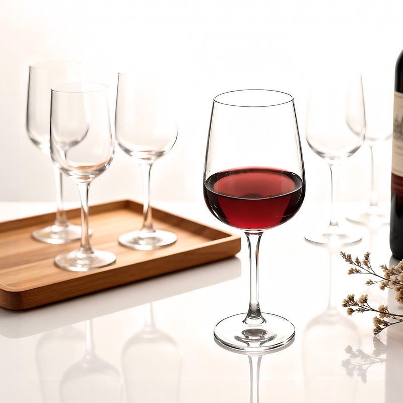 SHYRC Wine Glasses Set of 8, 15 oz Red or