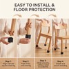8 Pcs Square PVC Furniture Leg Caps, 1.5 x 1.5