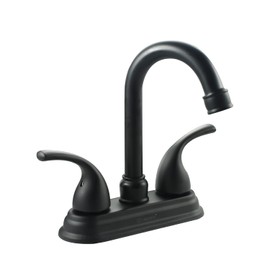 SOLVEX Mezcladora para Lavabo, Grifo para Lavabo de Baño, Llave para Lavabo Baño Cuello de Acero Inoxidable, Cuerpo de latón, Negro Mate, SP-40101-N