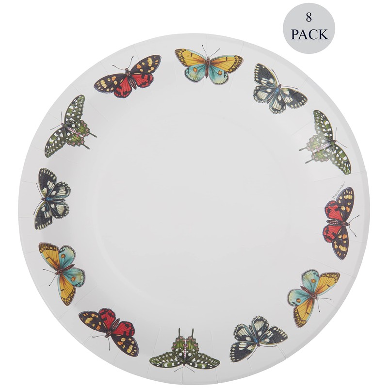 C.R. Gibson TW12-25236 Portmeirion Botanical Garden Disposable Paper Dinner Plate