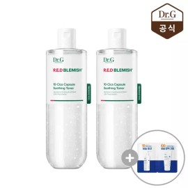 Dr.G 닥터지 레드 블레미쉬 10-시카 캡슐 수딩 토너 300ml 2개 + 배리어D 2열 샤쉐 Dr.G Red Blemish 10-Cica Capsule Soothing Toner 300ml 2pcs + Barrier D 2-Line Sachet