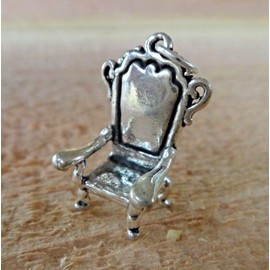Wholesale Charms Sterling Silver 14x21mm Throne Chair Prom Homecoming Princess Queen King Charm