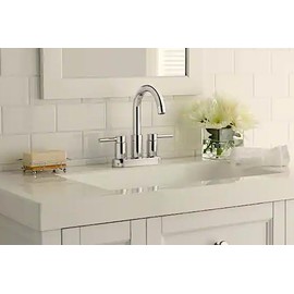 Glacier Bay Dorind 4 in. Centerset 2-Handle High-Arc Bathroom Faucet in Polished Chrome (2-Pack) 1006 878 804