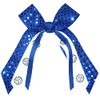 Volleyball Sequin Hair Bow, Made in the USA, White Pony
