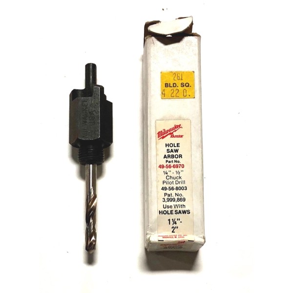 Milwaukee 1/4" Shank Hole Saw Arbor For 1-1/4" To 2"