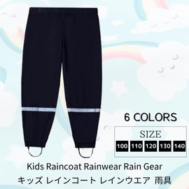 Red Ray Kids' Raincoat, Rainwear, For Children, Boys, Girls, Rain Gear, For School Commutes, Kappa, School Bag, Rain Suit, Waterproof, navy, 140