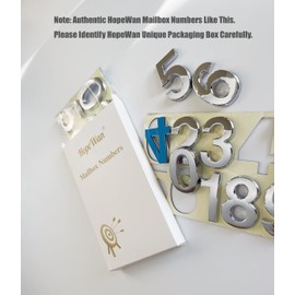 HopeWan Mini Mailbox Numbers 1.5in, Self Stick Door Address Number, Small Sign Stickers for DIY Craft Decor, Pack of 2 Sets. (Silver, 1.5"-2 Set)