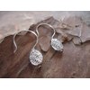 ♥ Floral thick disc ♥ Wonderful long hook earrings